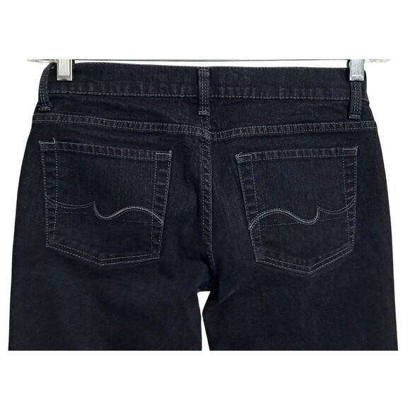 Y2K Flare Jeans Black Denim Size 5 T Low Rise Stretch by Nobo No Boundaries - Picture 7 of 12